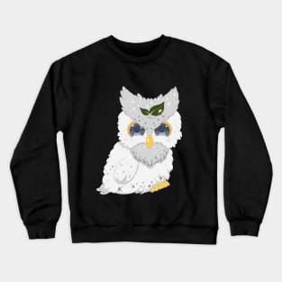 The little white owl- for Men or Women Kids Boys Girls love owl Crewneck Sweatshirt